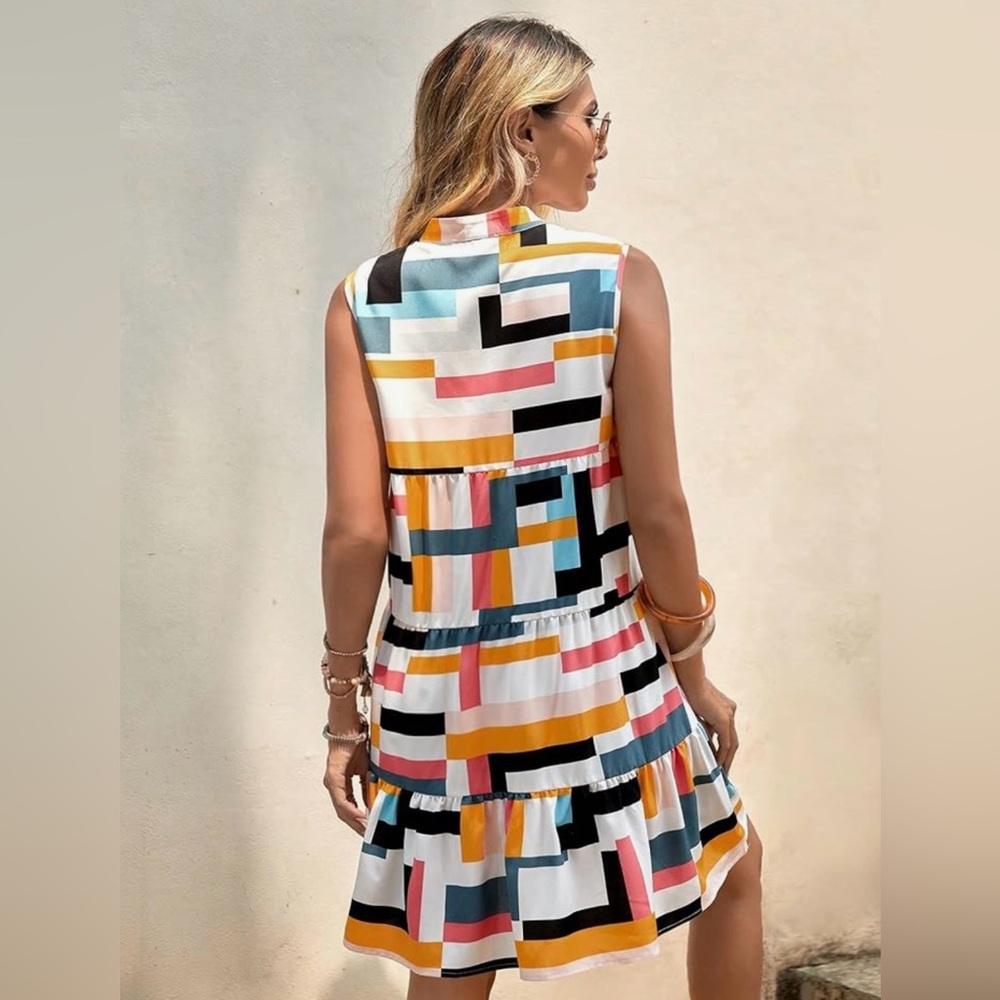 Emery Rose Geometric Dress L - Picture 3 of 11